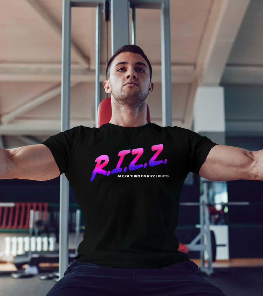 Rizz Alexa Turn On Rizz Lights Retro Gradient T-Shirt