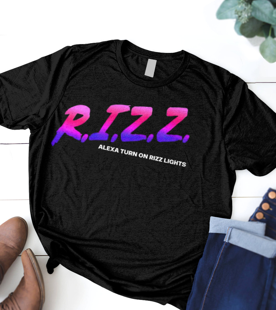 Rizz Alexa Turn On Rizz Lights Retro Gradient T-Shirt