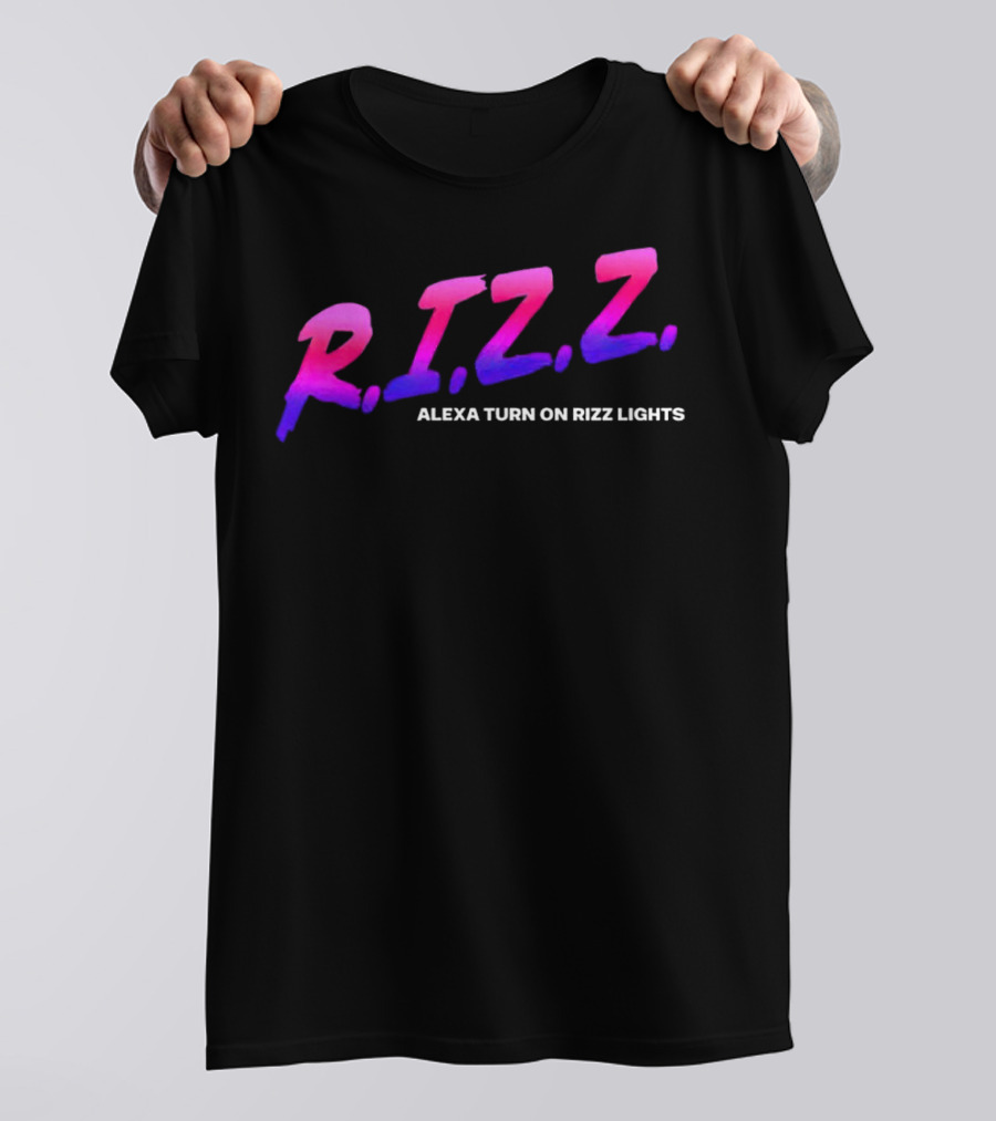 Rizz Alexa Turn On Rizz Lights Retro Gradient T-Shirt