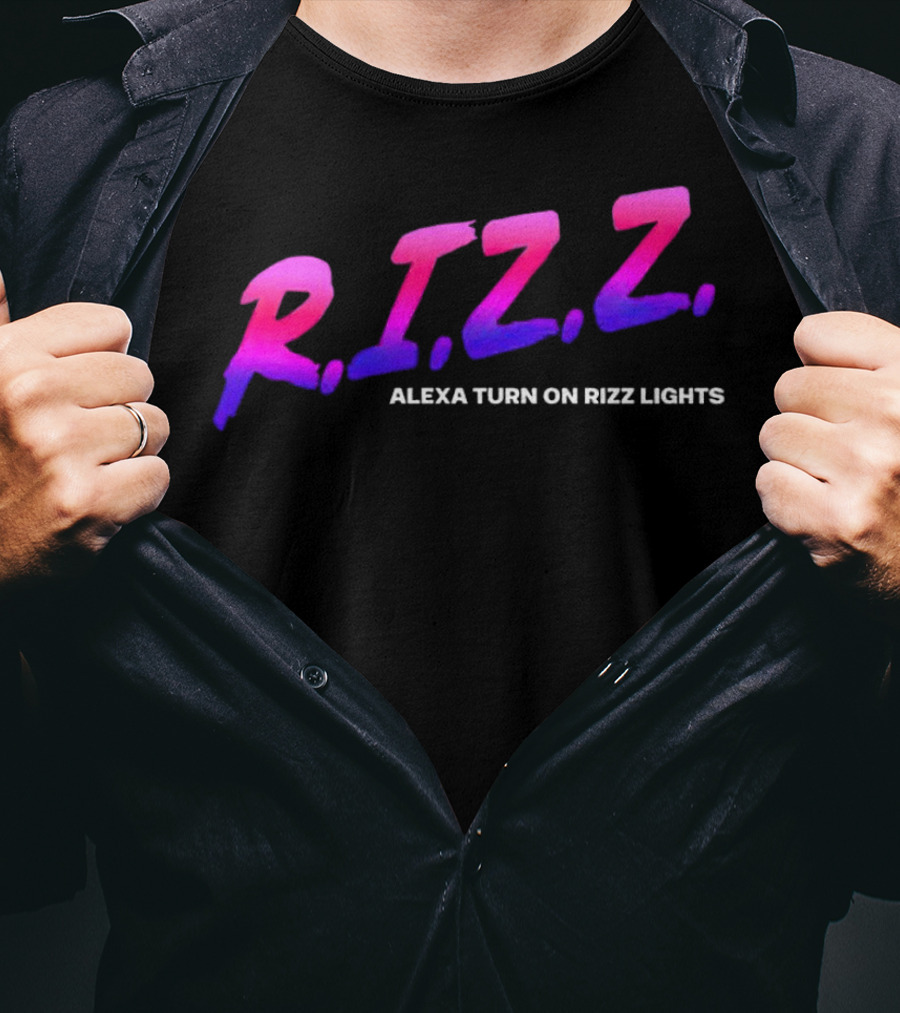 Rizz Alexa Turn On Rizz Lights Retro Gradient T-Shirt