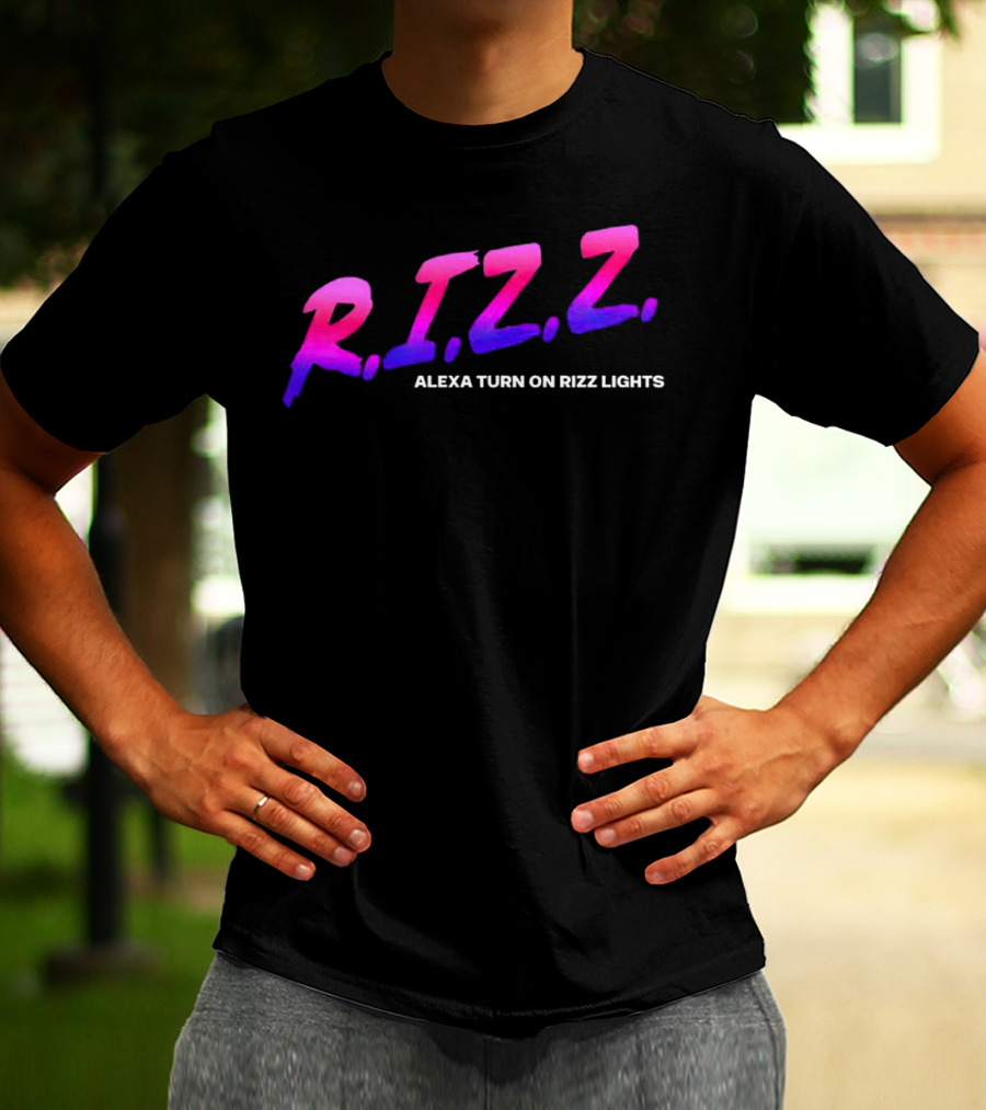 Rizz Alexa Turn On Rizz Lights Retro Gradient T-Shirt
