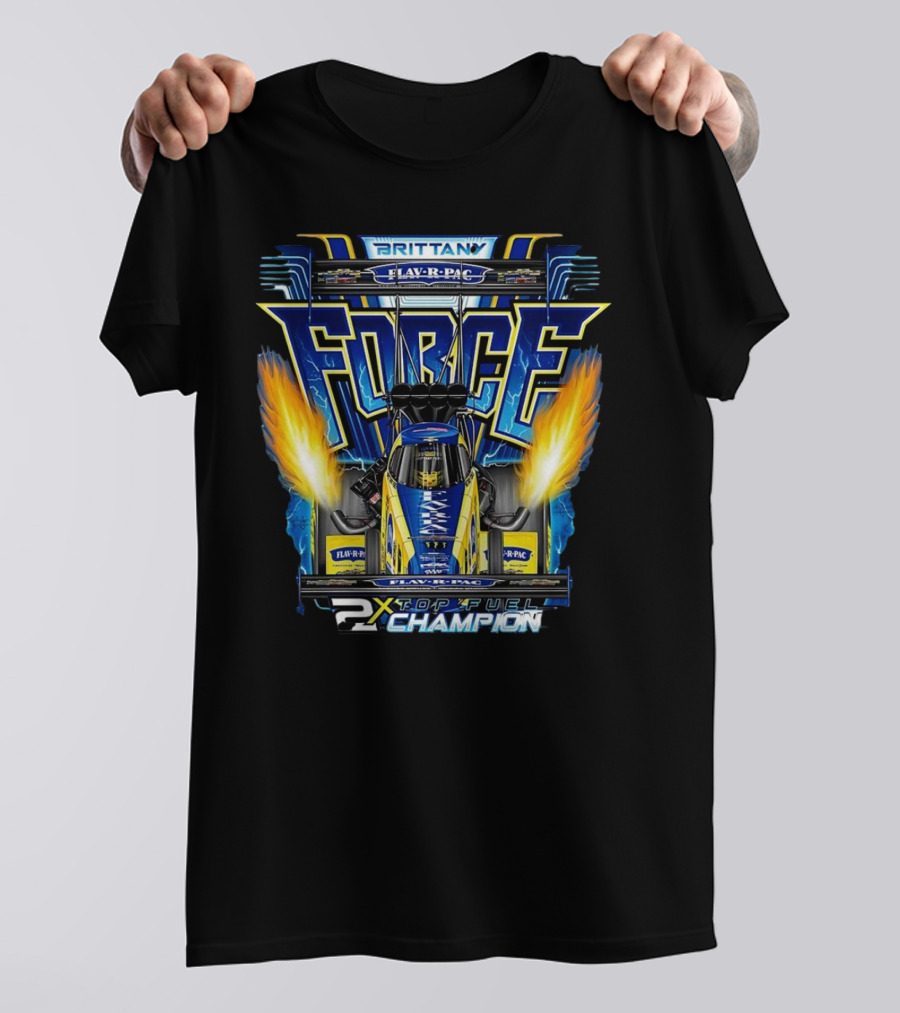Brittany Force Flav-R-Pac FORCE 2X Top Fuel Champion T-Shirt