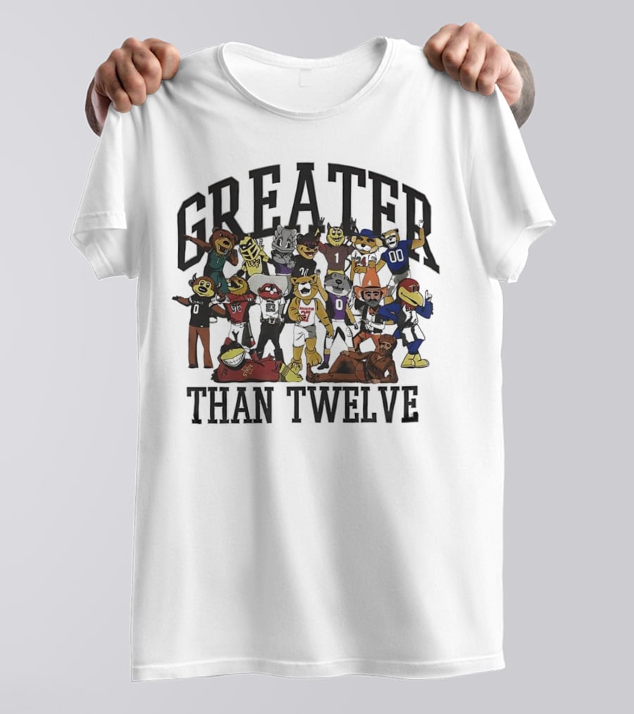 Greater Than Twelve Football Team Mascots T-Shirt