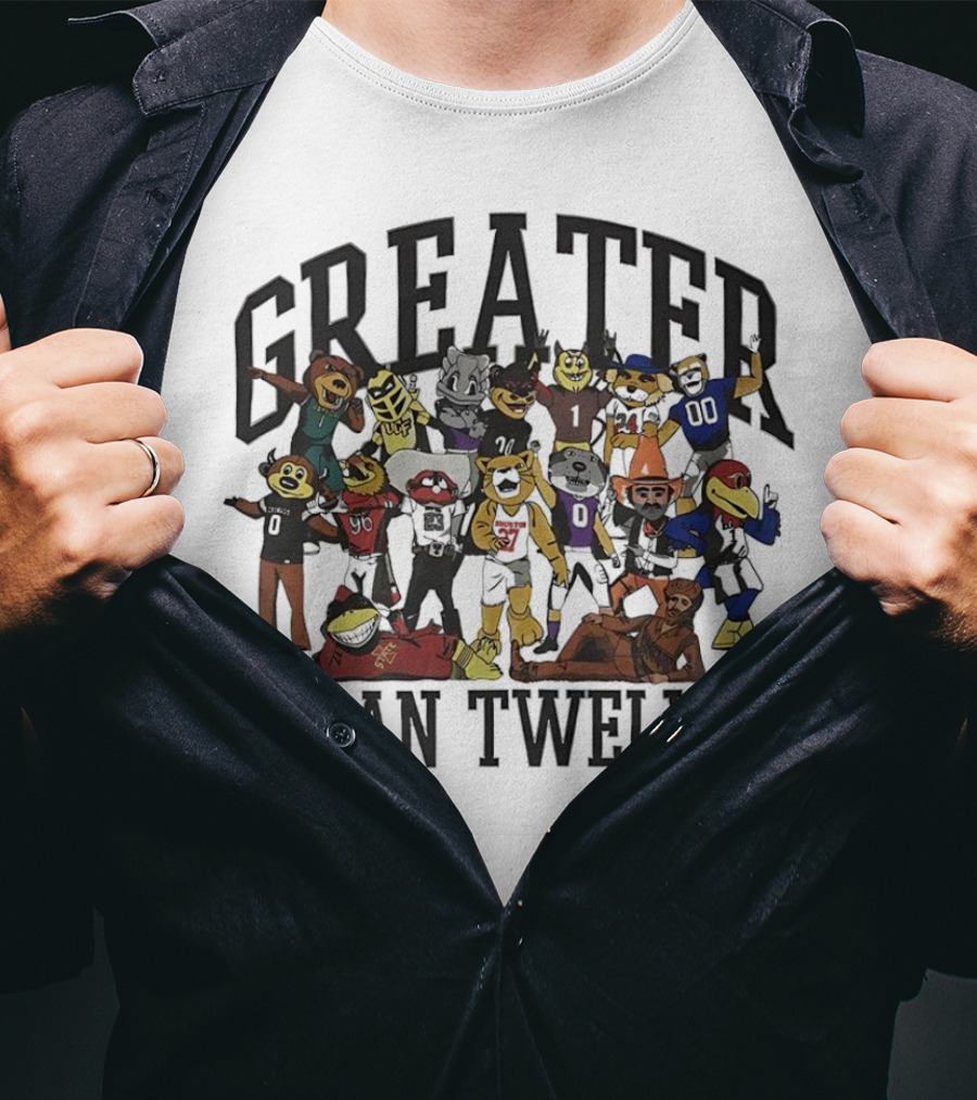 Greater Than Twelve Football Team Mascots T-Shirt