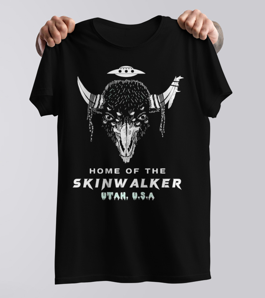 Home Of The Skinwalker Utah USA Alien Buffalo Spirit T-Shirt
