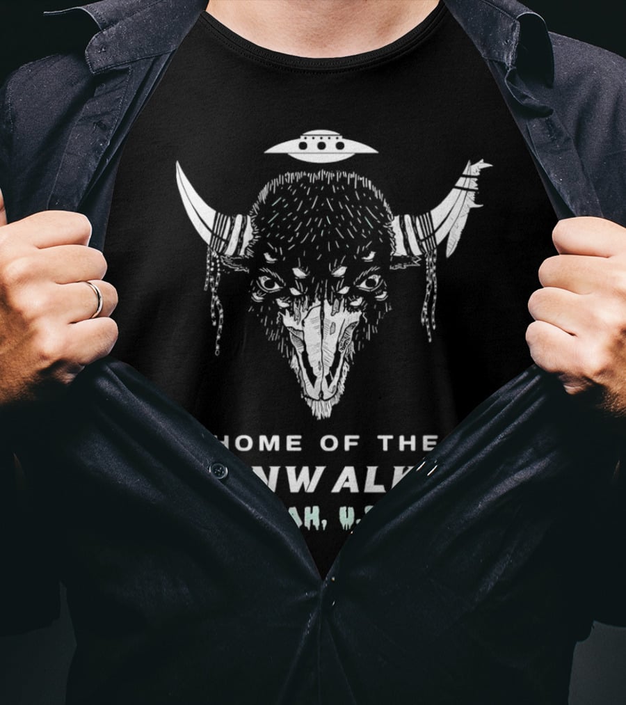 Home Of The Skinwalker Utah USA Alien Buffalo Spirit T-Shirt