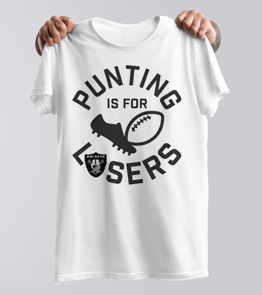 Punting Is For Lasers Las Vegas Raiders Football T-Shirt