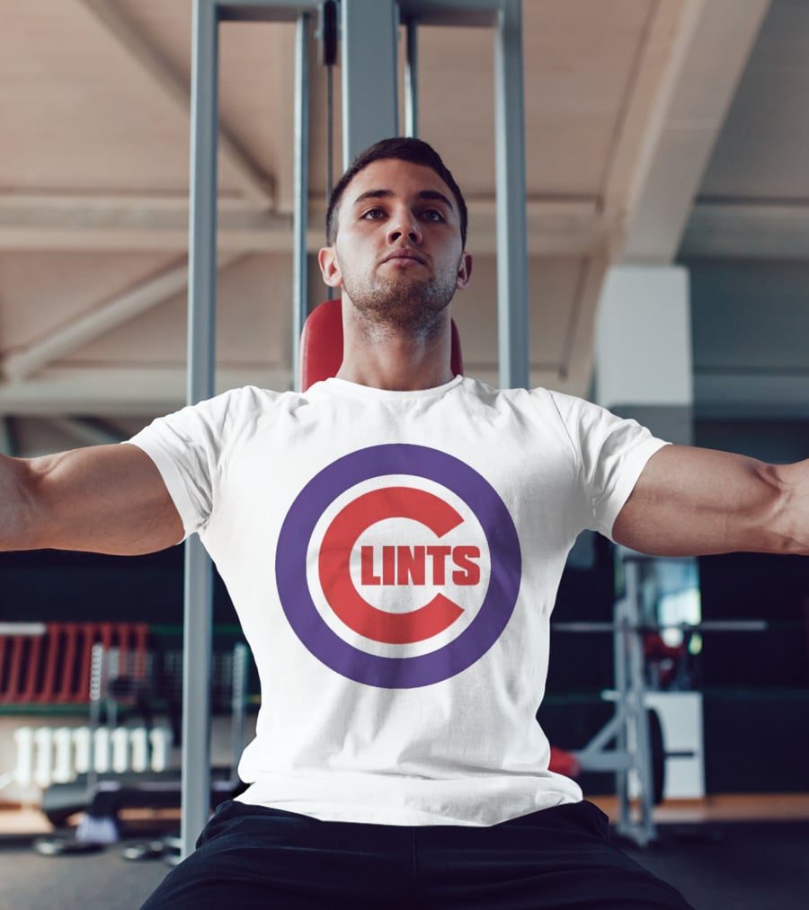 Clints Big C Chicago Cubs Logo Parody Purple Circle T-Shirt
