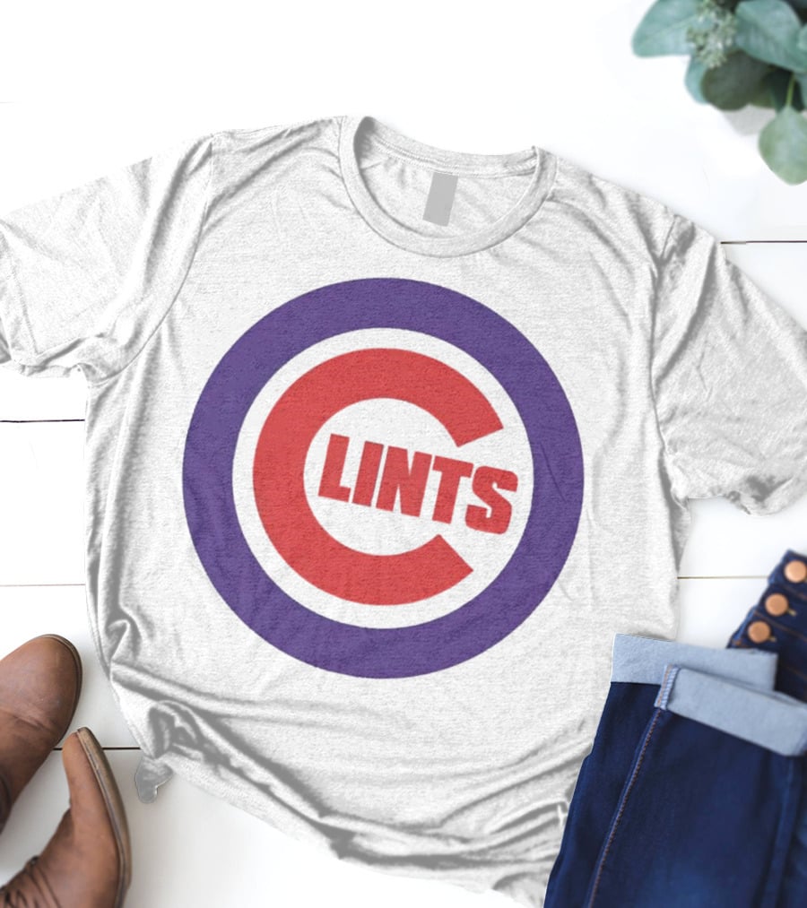 Clints Big C Chicago Cubs Logo Parody Purple Circle T-Shirt