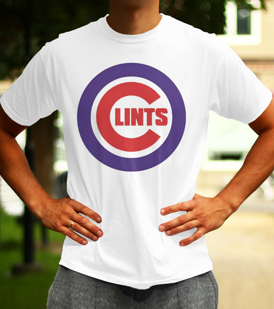 Clints Big C Chicago Cubs Logo Parody Purple Circle T-Shirt