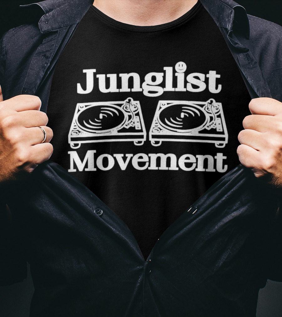 Junglist Movement Turntables Retro DJ Culture T-Shirt