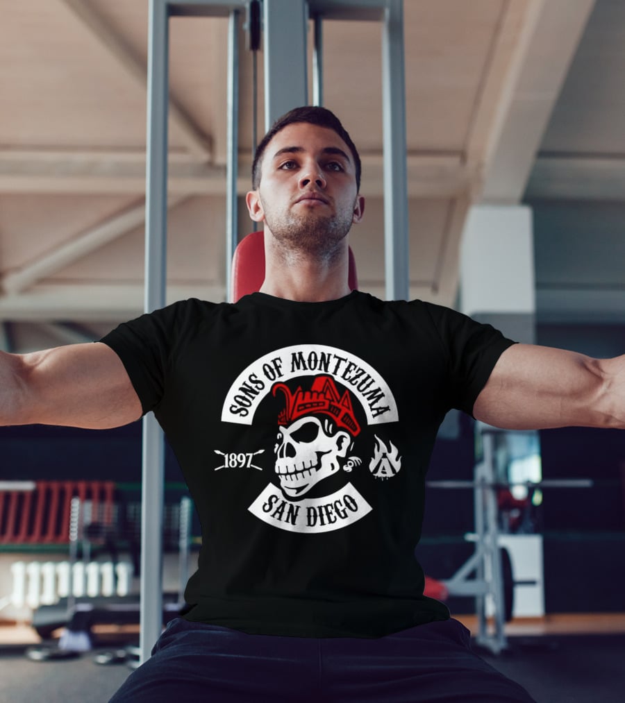 Sons Of Montezuma San Diego 1897 Skull T-Shirt