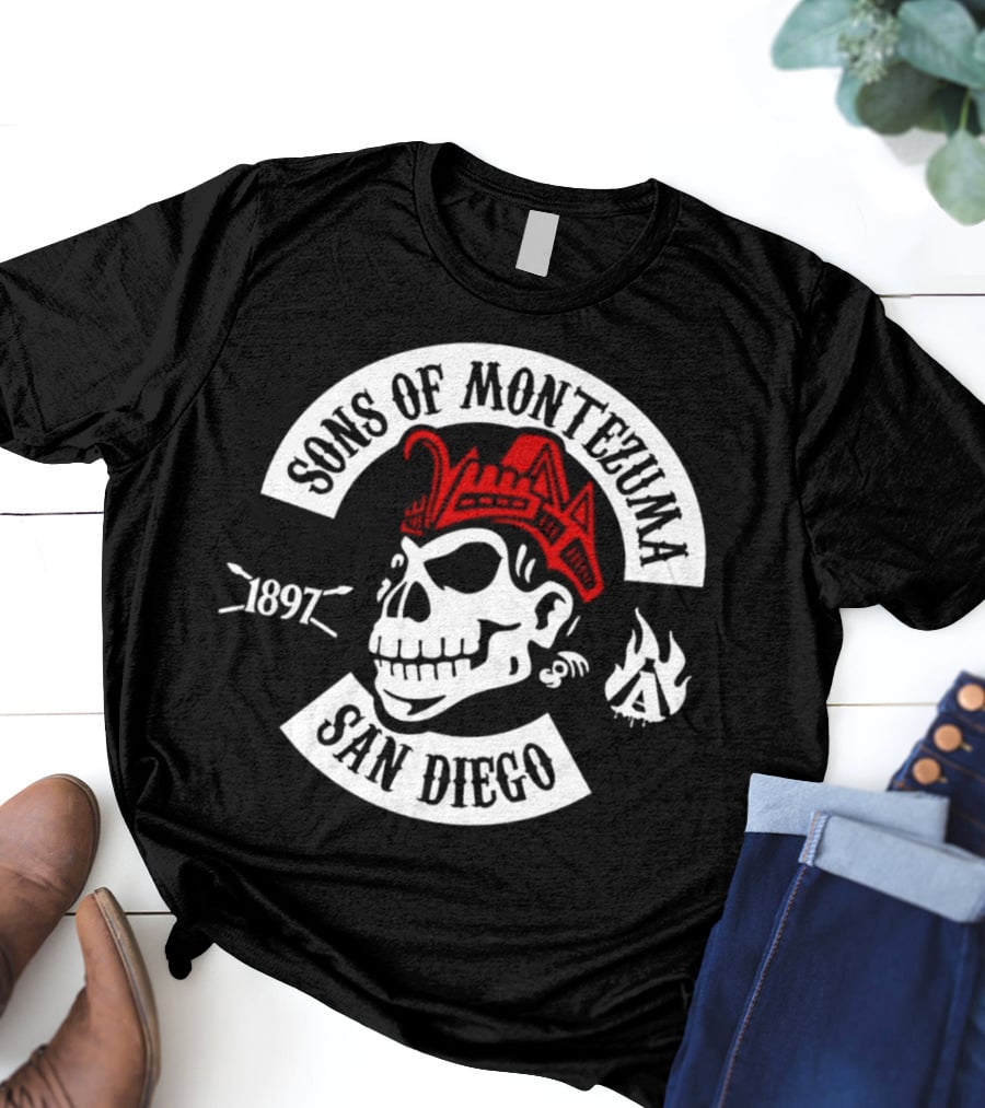 Sons Of Montezuma San Diego 1897 Skull T-Shirt
