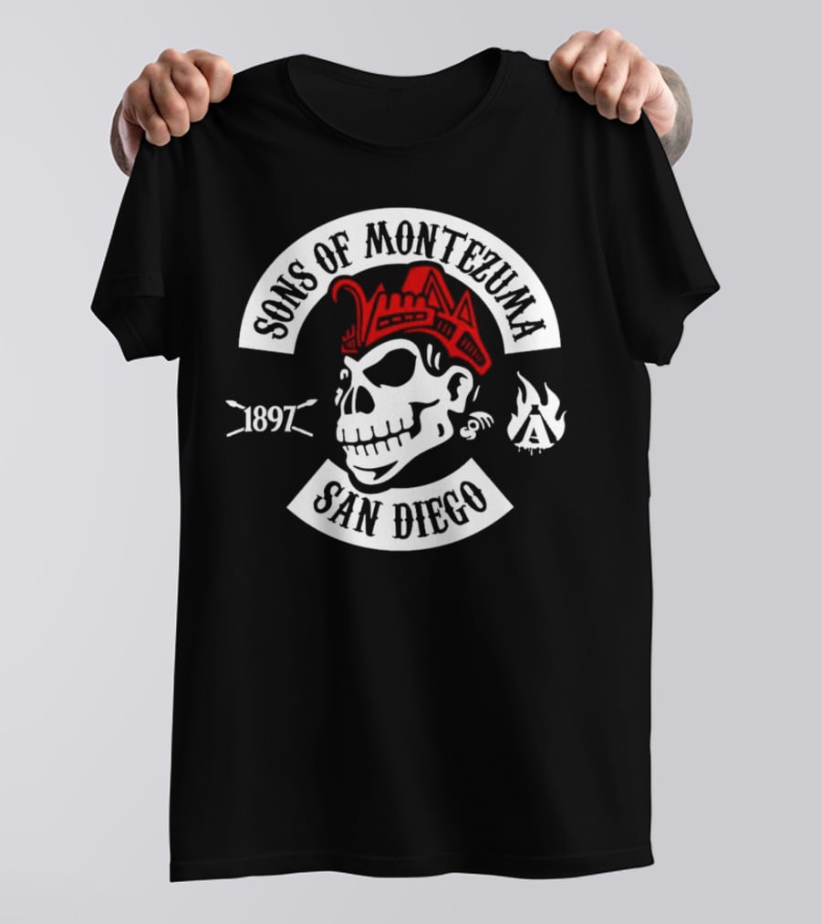 Sons Of Montezuma San Diego 1897 Skull T-Shirt
