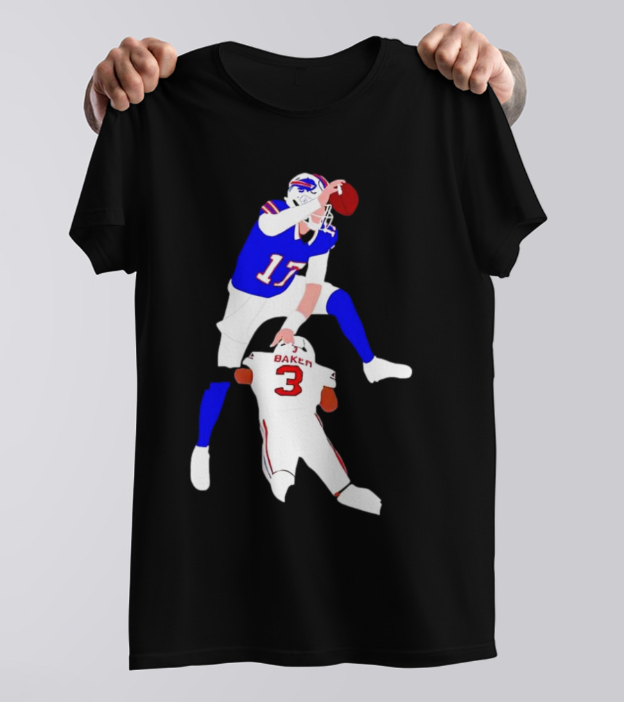 The Most Overrated QB Josh Allen Over Baker 3 Football Play T-Shirt