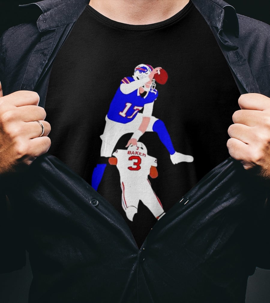 The Most Overrated QB Josh Allen Over Baker 3 Football Play T-Shirt