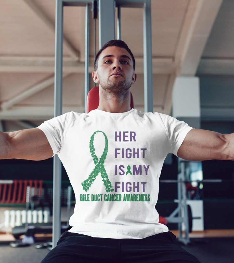 Her Fight Is My Fight Bile Duct Cancer Awareness T-Shirt