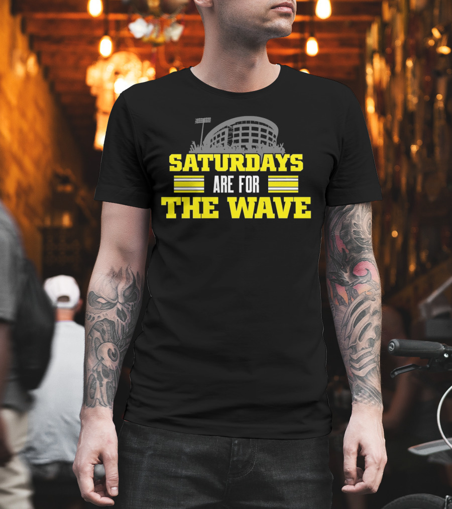 Saturdays Are For The Wave Iowa Hawkeyes T-Shirt