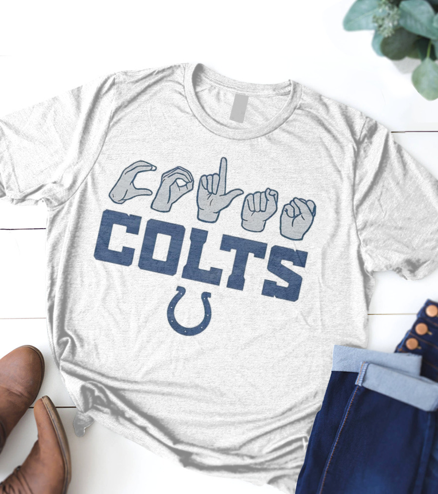 Love Sign With Colts In ASL Indianapolis Colts Football Fan T-Shirt