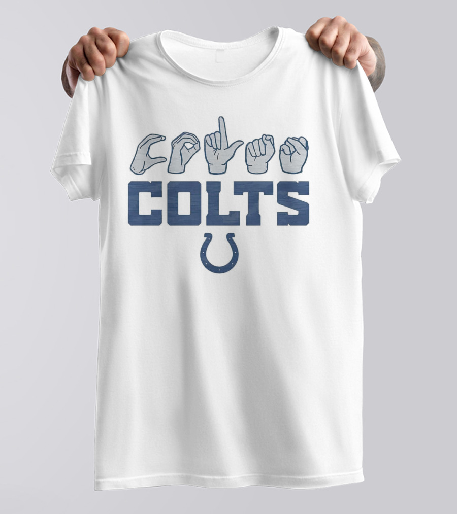 Love Sign With Colts In ASL Indianapolis Colts Football Fan T-Shirt