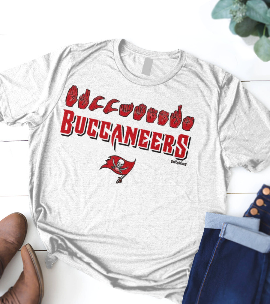 Buccaneers Hand Sign Language With Tampa Bay T-Shirt