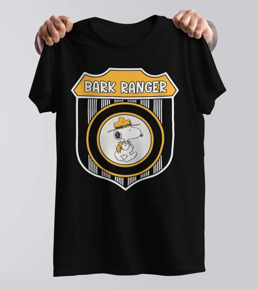 Peanuts Snoopy Bark Ranger Badge With Hat And Backpack T-Shirt