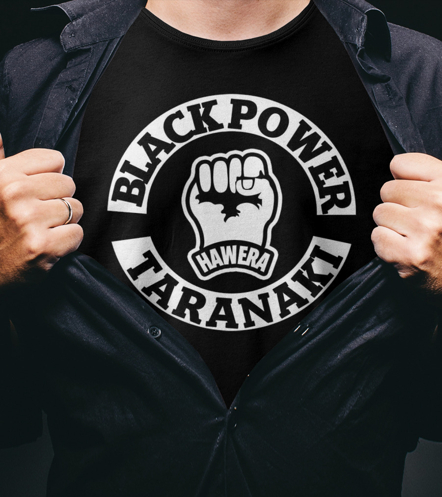 Black Power Hawera Taranaki Fist T-Shirt