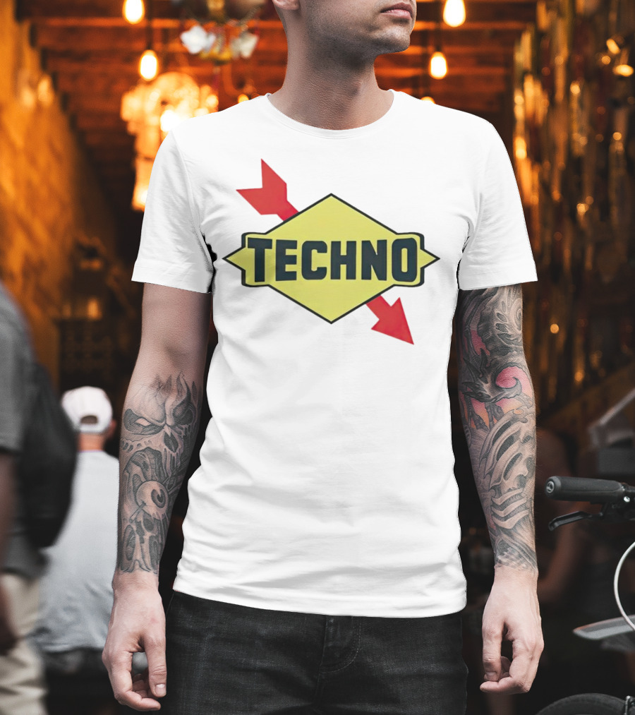 Techno Yellow Diamond Red Arrows T-Shirt