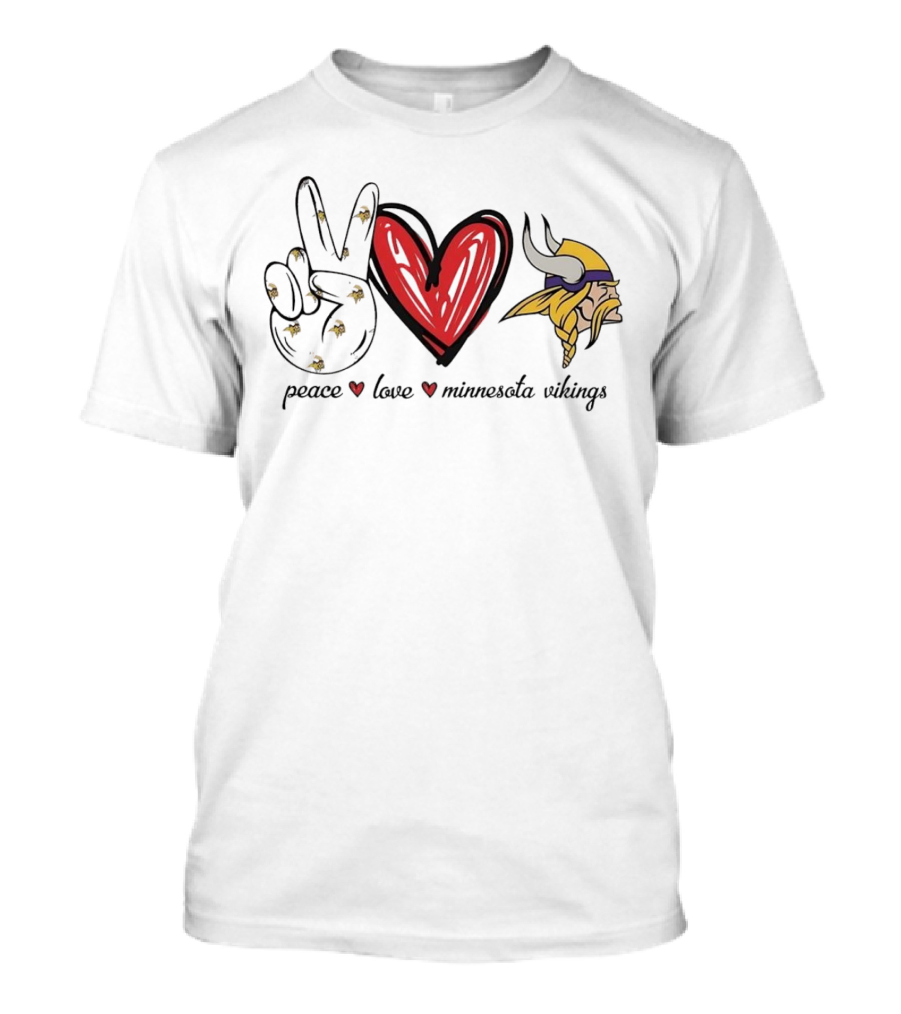 Peace Love Minnesota Vikings T-Shirt