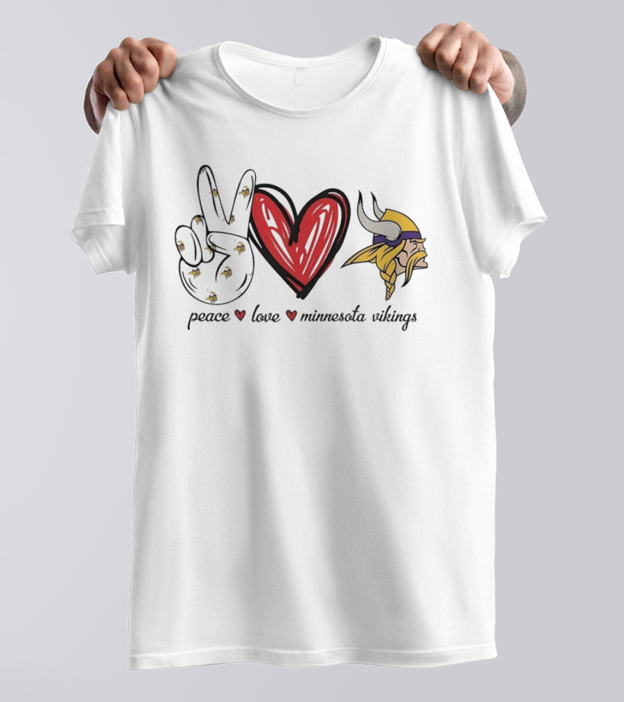Peace Love Minnesota Vikings T-Shirt
