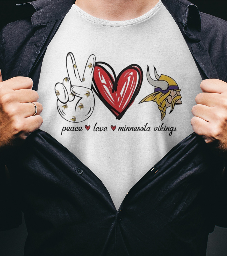 Peace Love Minnesota Vikings T-Shirt