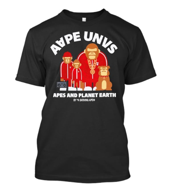 AAPE UNVS Apes And Planet Earth By A Bathing Ape T-Shirt
