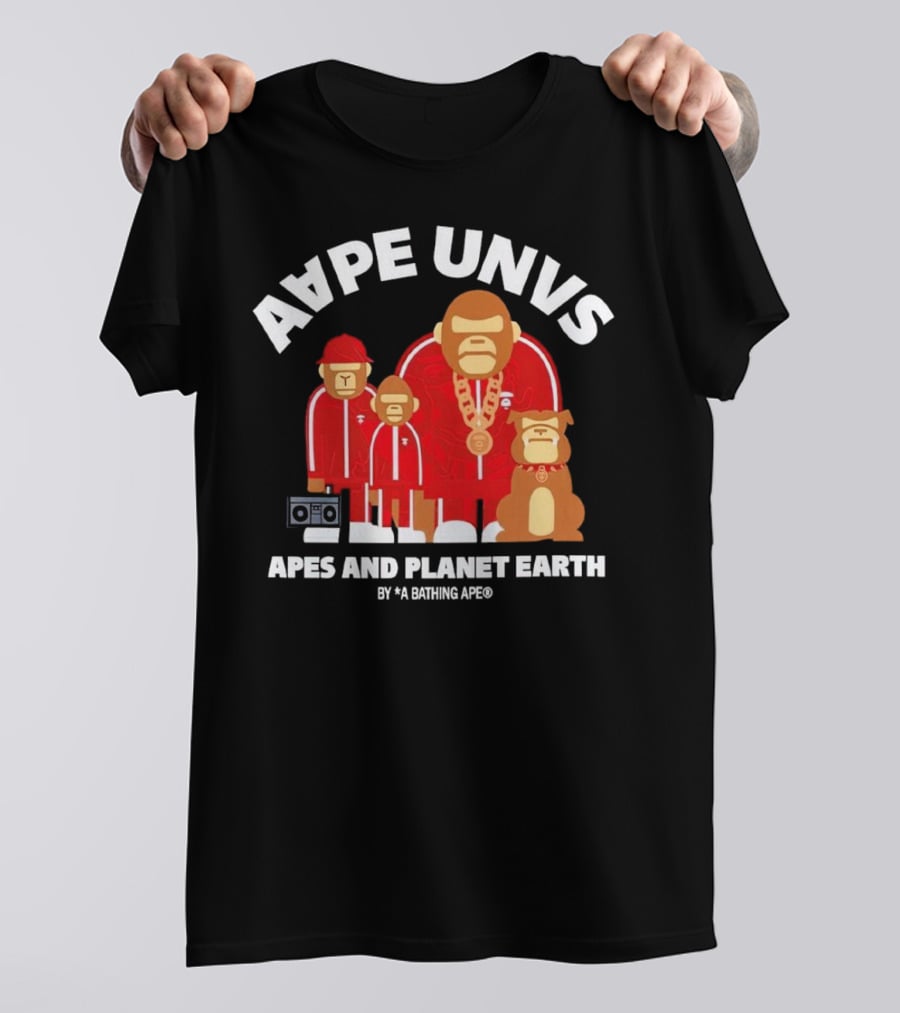 AAPE UNVS Apes And Planet Earth By A Bathing Ape T-Shirt