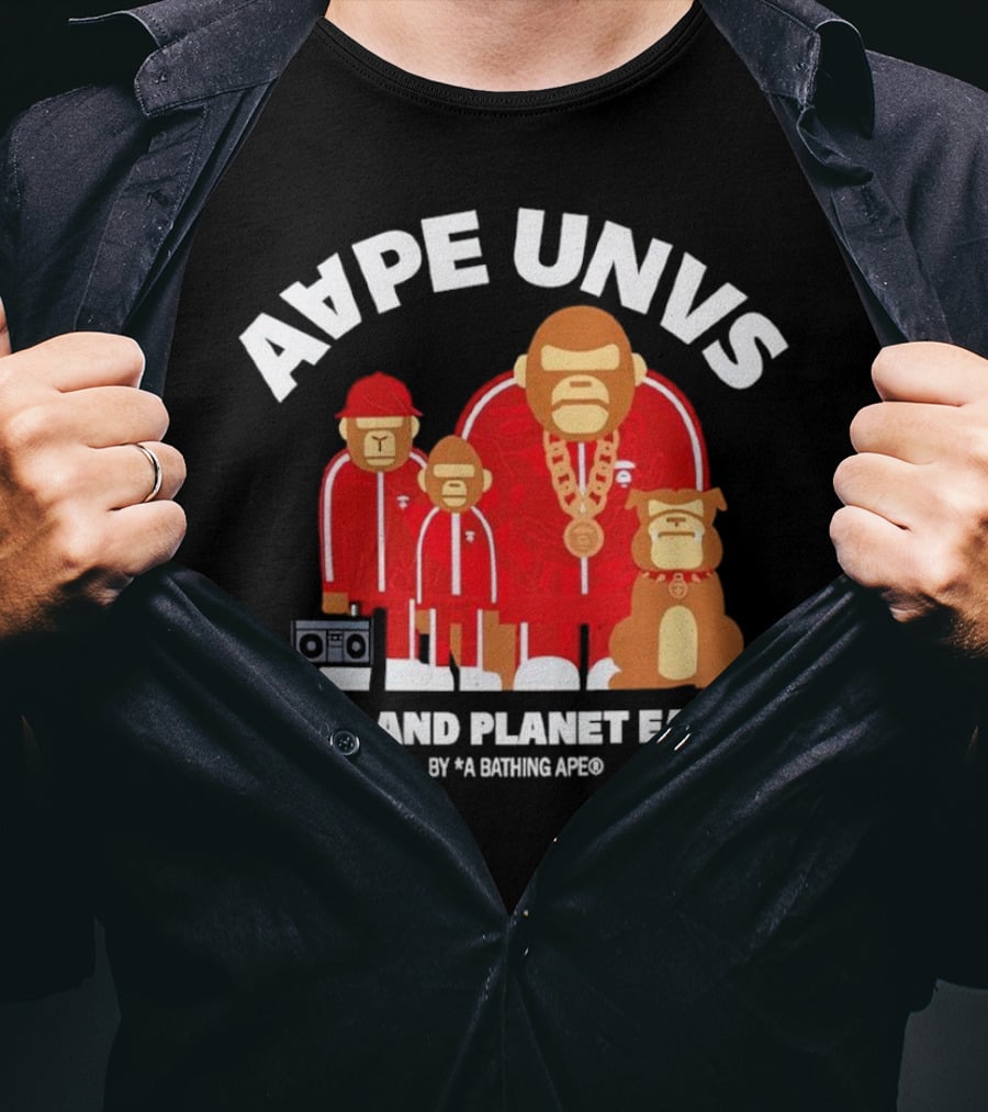 AAPE UNVS Apes And Planet Earth By A Bathing Ape T-Shirt