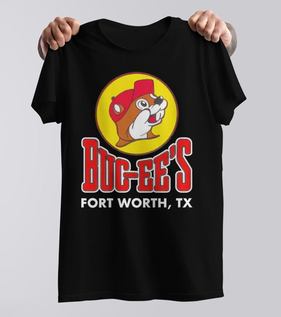 Buc-Ee's Fort Worth TX Logo With Beaming Beaver T-Shirt