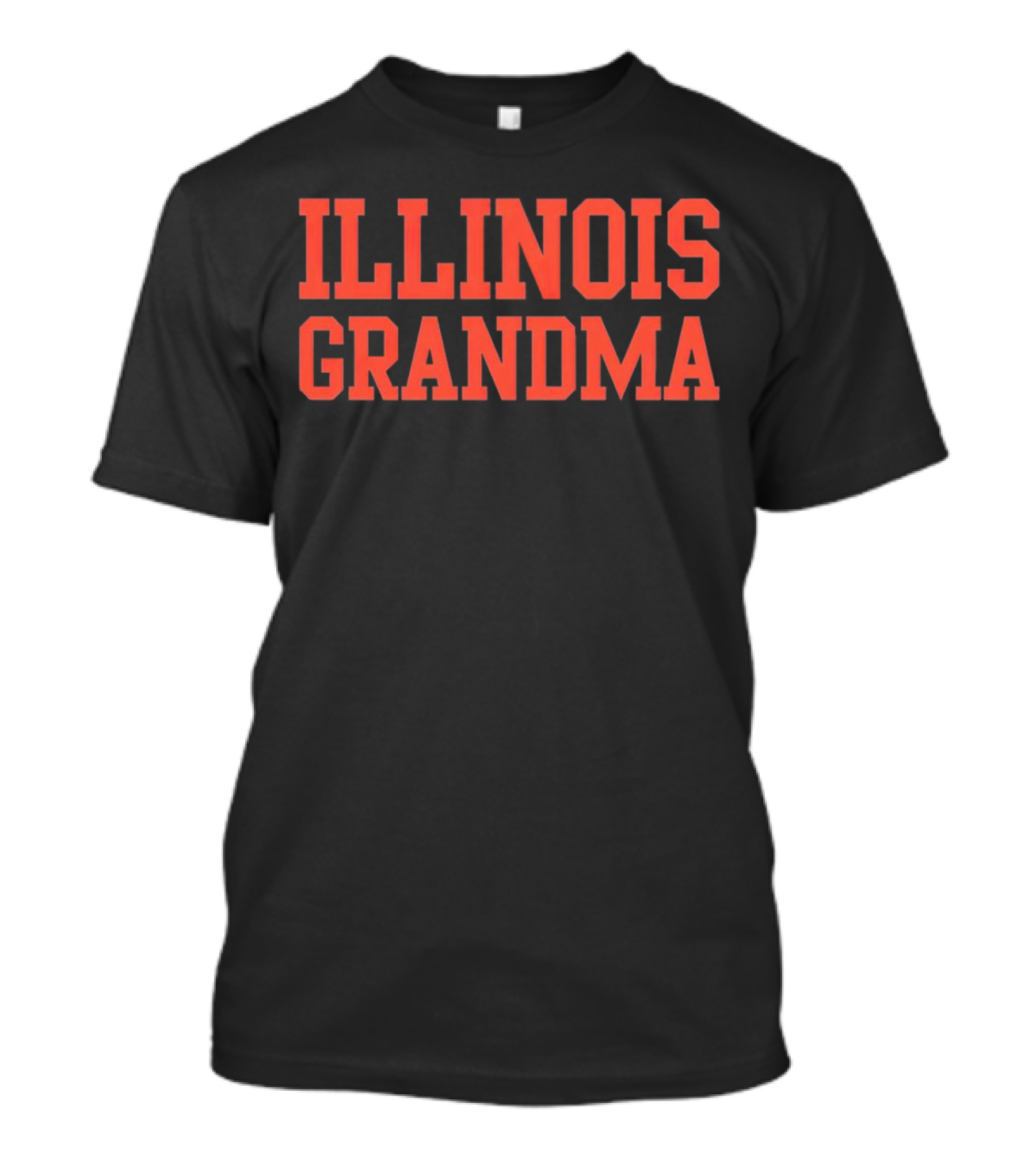 Illinois Grandma Bold Orange Text T-Shirt