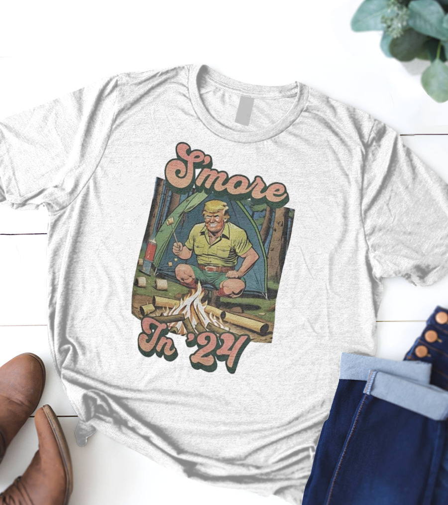 S’more In 24 Camping Scene With Fire And Tent T-Shirt