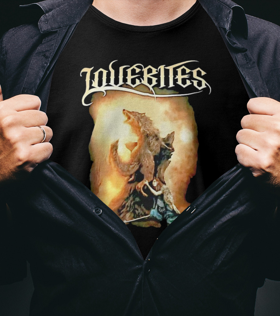 LOVEBITES Wolf Warrior Art With Knight And Sword T-Shirt
