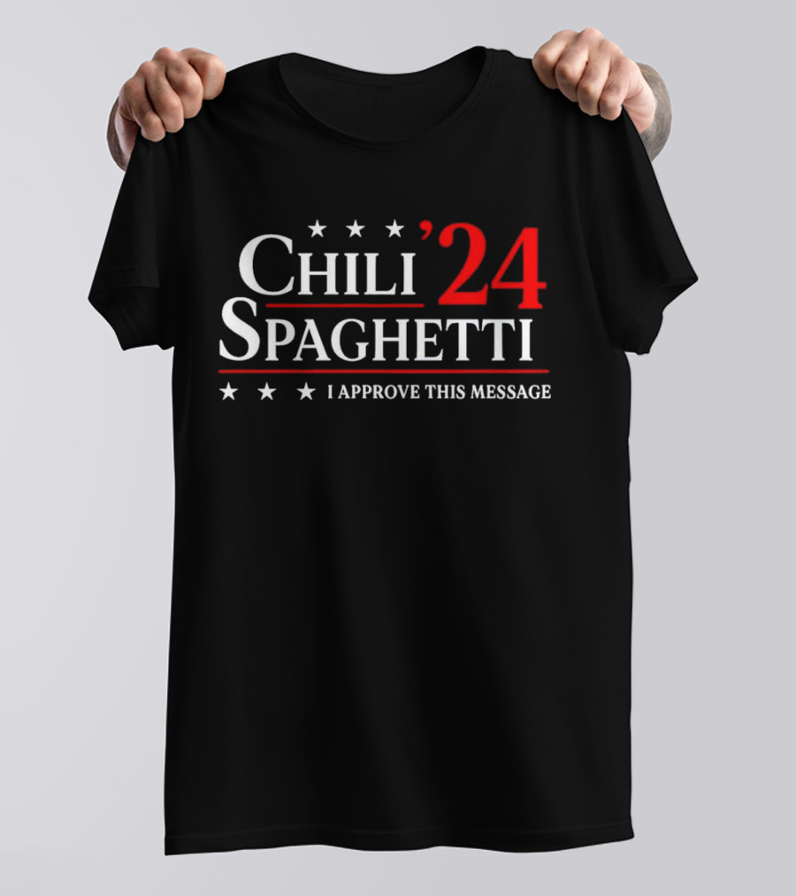 Chili Spaghetti ’24 I Approve This Message Stars Red White T-Shirt