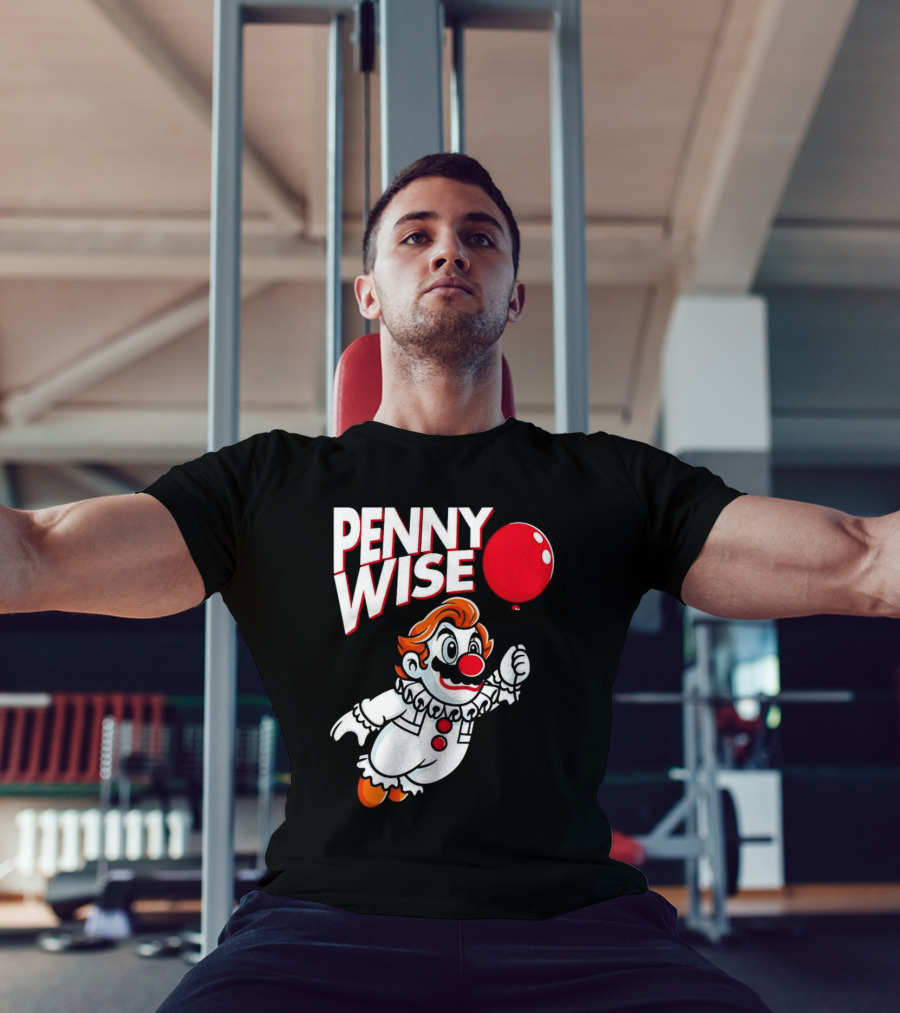 Pennywise Mario Mashup With Red Balloon T-Shirt