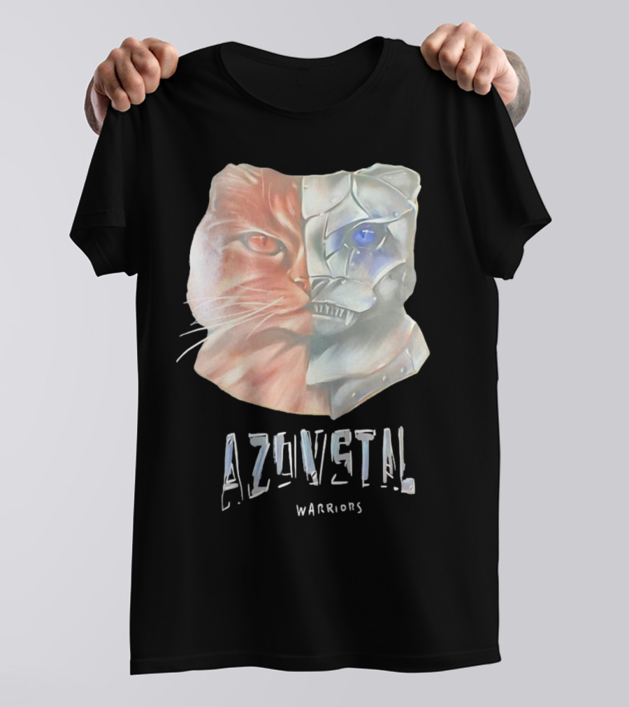 Azovstal Warriors Cat Dual Face Fusion T-Shirt
