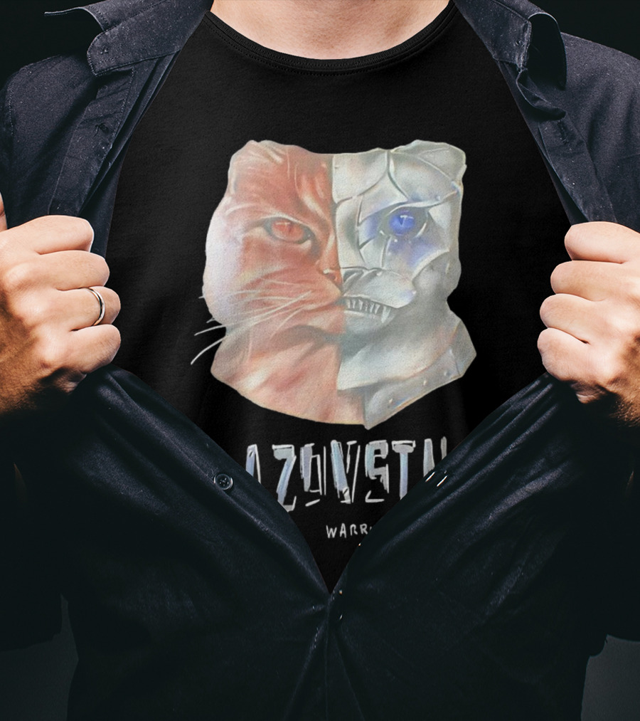 Azovstal Warriors Cat Dual Face Fusion T-Shirt