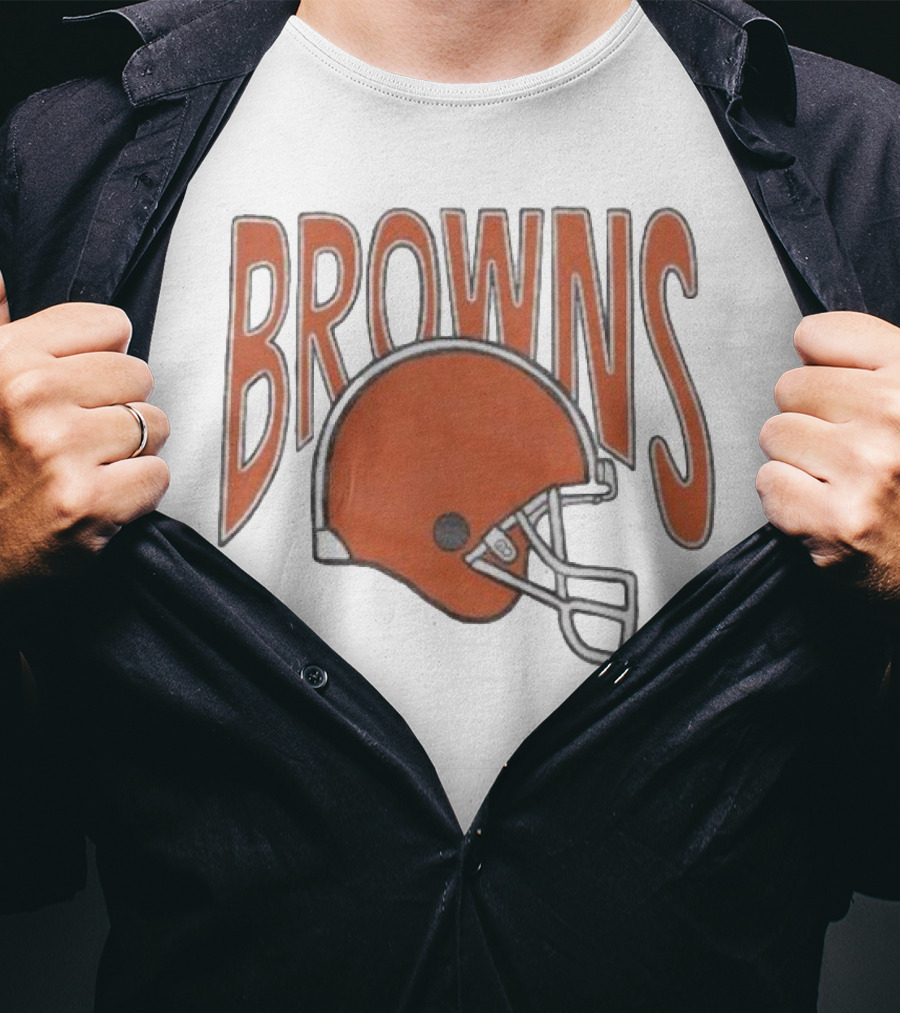 Browns 90s Helmet Cleveland Browns T-Shirt