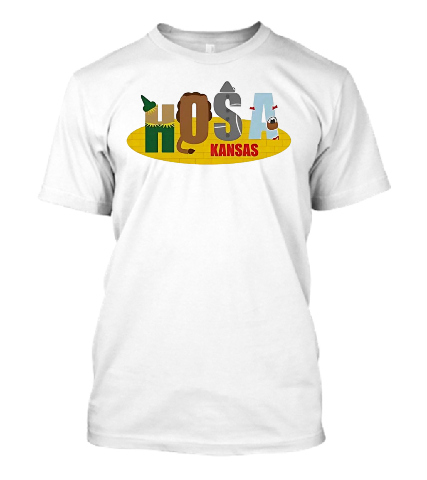 Hosa Kansas Yellow Brick Wizard Lion Tinman Scarecrow T-Shirt