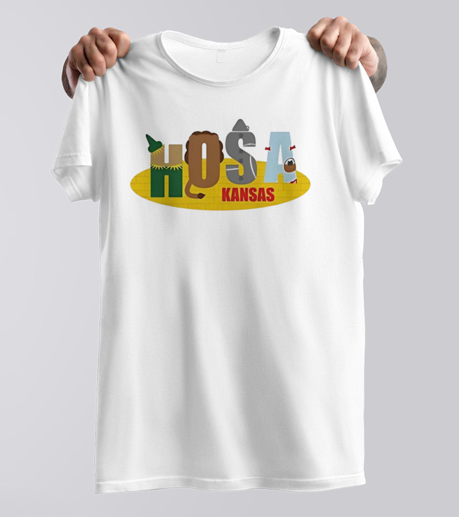 Hosa Kansas Yellow Brick Wizard Lion Tinman Scarecrow T-Shirt