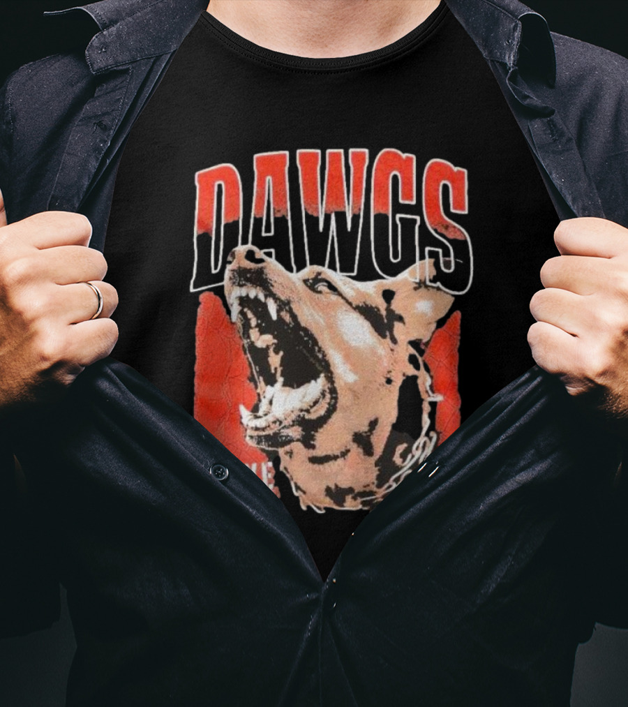 DAWGS Cleveland Browns Vintage Retro Fierce Dog T-Shirt