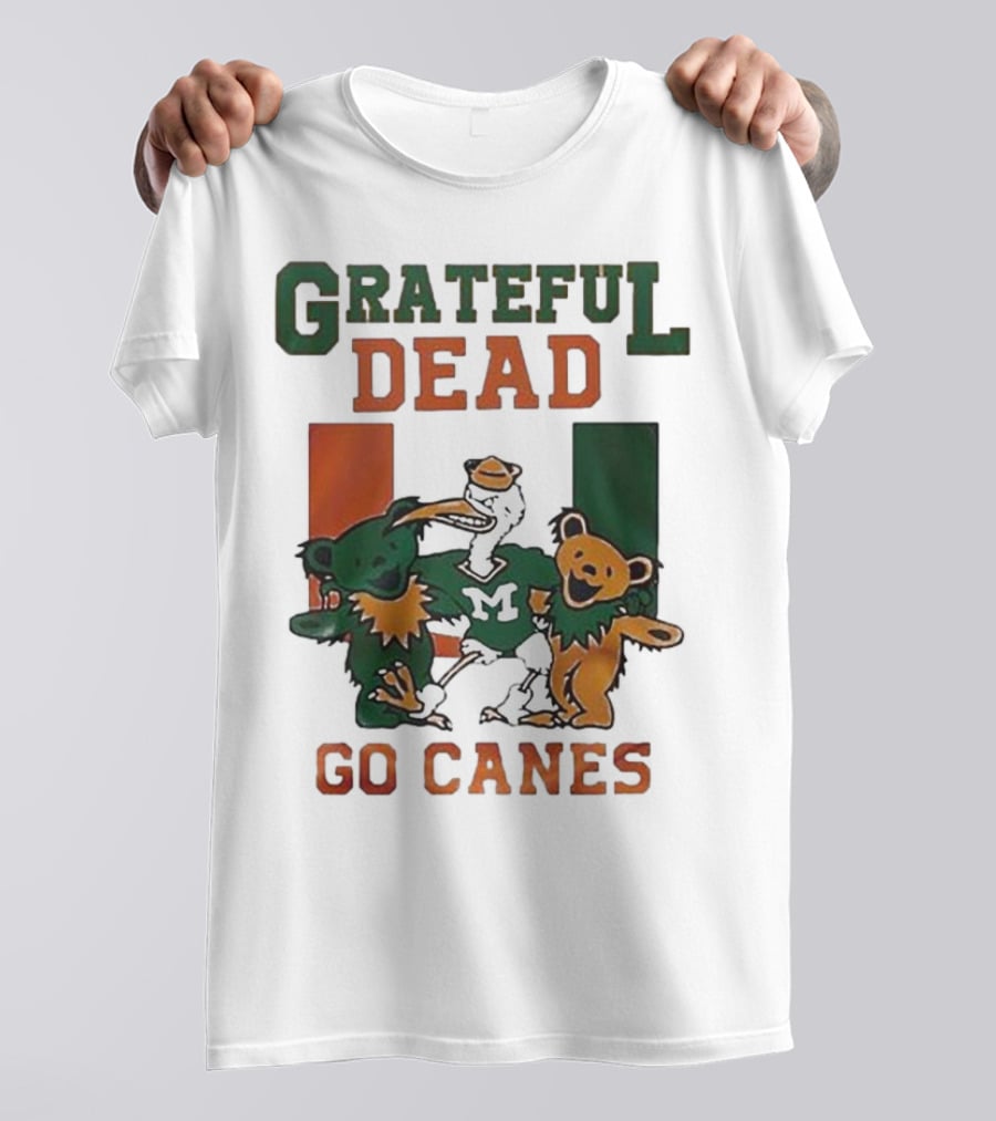 Grateful Dead Miami Hurricanes Go Canes Bears T-Shirt