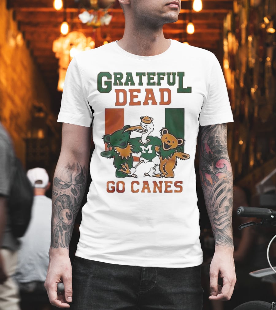 Grateful Dead Miami Hurricanes Go Canes Bears T-Shirt