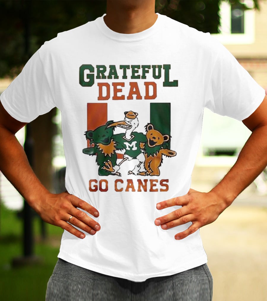 Grateful Dead Miami Hurricanes Go Canes Bears T-Shirt
