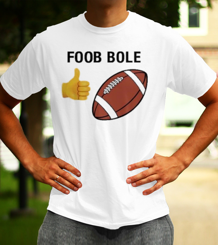 Foob Bole Football Thumb Up Emoji Brown Ball T-Shirt